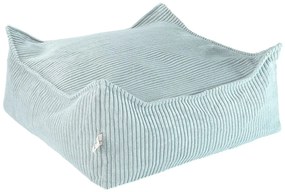 Детски пуф от рипсено кадифе в цвят мента Square – Wigiwama