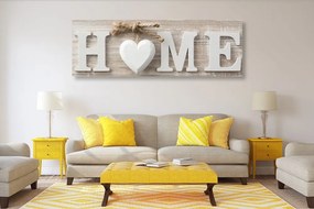 Картина на платно – С надпис Home във винтидж вариант