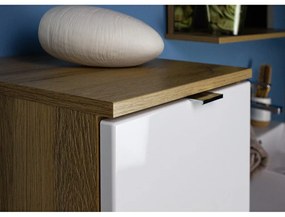 Бял висок шкаф за баня 34x120 cm Mauresa - Germania