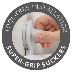 Бели ъглови самоносещи пластмасови рафтове за баня в комплект от 2 EasyStore - Joseph Joseph