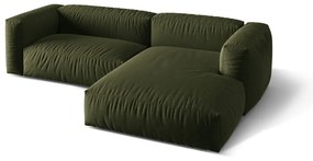 Зелен модулен ъглов диван (десен ъгъл) Martina – Micadoni Home