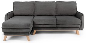 Променлив сив велурен разтегателен диван Tori - Bonami Selection