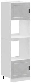 3315055 vidaXL Шкафове за фурна 2 бр Porto, бетонно сив, инженерно дърво