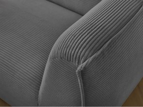 Тъмносив диван от рипсено кадифе 242 cm Giorgia – Bobochic Paris