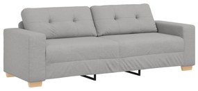 4105096 vidaXL 3-местен диван в облачно сив цвят, 180 см, текстил