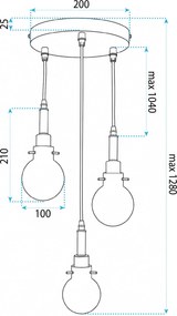 Пендел APP1125-3CP Black Gold