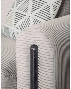 Бежов сгъваем/с място за съхранение диван от рипсено кадифе 244 cm Arcadova – ELTAP