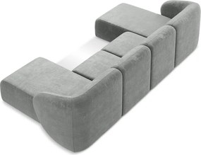 Сив шенилов ъглов диван (U форма) Lani – Makamii