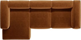 Ъглов диван в тухлен цвят (ляв ъгъл) Bergamo – Cosmopolitan Design