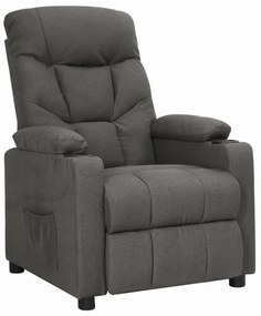 3093458 vidaXL Изправящ стол, тъмносив, текстил