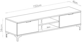 ТВ шкаф ЛАНА RTV-150 Елегантен Орех - ТВ ШКАФ ЗА ХОЛ ДНЕВНА