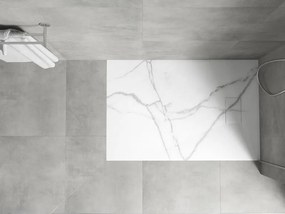Mexen Hugo правоъгълна душ кабина SMC 120 x 90 см, бял камък - 42159012