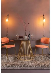 Кръгла маса за хранене със стъклен плот ø 104 cm Floris - White Label