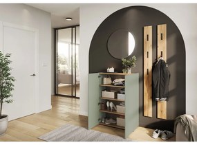 Светлозелен комплект за коридор от декор от дъб 74x200x33 cm Alviano – Germania