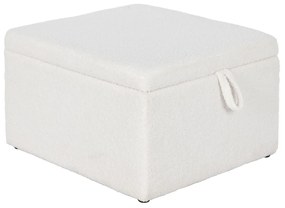 Табуретка Home ESPRIT Бял полиестер Дървен MDF 60 x 60 x 36 cm