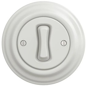 Kliklap - Ретро кръстовиден превключвател с рамка № 7 бял