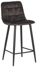 Бар столове от антрацитно кадифе в комплект от 2 броя 94 см Jelt - LABEL51