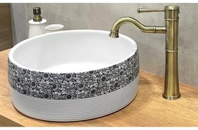 Бяла керамична кръгла мивка ø 41 cm Priori – Sapho