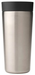 Термо чаша Brabantia Make&Take 1008489, 360 мл, Устойчива на разливане, Инокс/сив