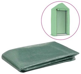 316452 vidaXL Резервно покривало за парник (0,5 м²) 50x100x190 см зелено