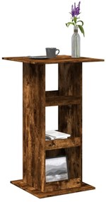 854332 vidaXL Бар маса с рафт, опушен дъб, 60x60x102 см, инженерно дърво