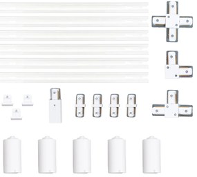 Модерна релсова система за осветление с 5 спота бяла 1-фазна GU10 35mm - Iconic Ruby