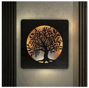 Li-Go 5275/DUB2 - LED часовник с регулируема яркост LED/10W/5V 20000 mAh 42x42 cm дъб+ с дистанционно управление