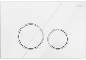 Mexen Fenix 05  бутон за промиване, лъскаво бял - 600500