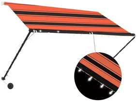 Sonata Сенник с падащо рамо с LED, 250x150 см, оранжево и кафяво