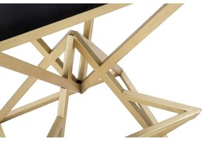 Черен/в златист цвят тапициран бар стол (височина на седалката 75 cm) Piramid – Mauro Ferretti