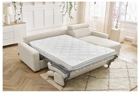 Кремав разтегателен ъглов диван (променлив) Monaco – Bobochic Paris