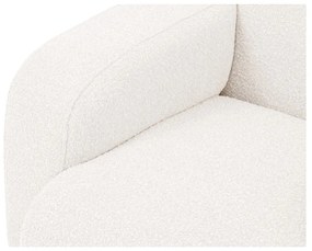 Бял ъглов диван от плат букле (десен ъгъл) Molino - Micadoni Home