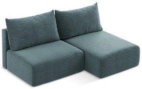 Тюркоазен разтегателен ъглов диван с място за съхранение (десен ъгъл) Kalena – Makamii