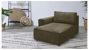 Светлозелен модул за диван от велур, ляв ъгъл Nihad modular - Bobochic Paris