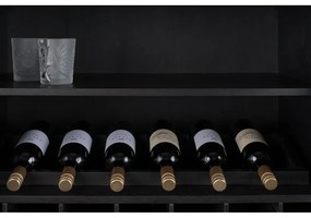 Черна дъбова стойка за вино за 20 бутилки, 89x181 cm Travis - Zuiver