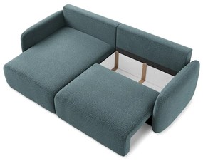 Тюркоазен разтегателен ъглов диван с място за съхранение (ляв ъгъл) Kalena – Makamii