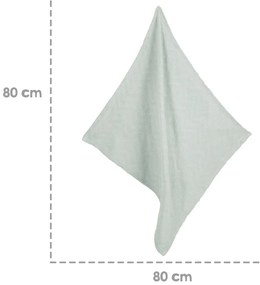 Зелено плетено бебешко одеяло от органичен памук 80x80 cm Lil Planet - Roba