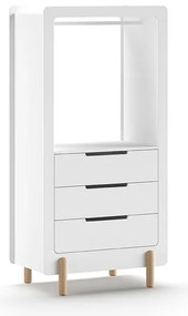 Бял отворен детски гардероб 88x180x57 cm Smile – Vipack