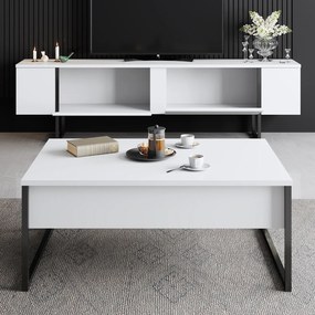 ТВ шкаф Luxe, цвят Бял Черен