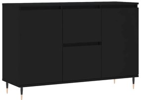 827197 vidaXL Сайдборд, черен, 104x35x70 см, инженерно дърво