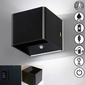 Черна LED стенна лампа Magnetics – Fischer &amp; Honsel