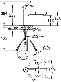 Кухненски кран Grohe Concetto με σπιράλ