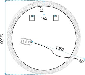 Огледало LED 60cm YH-3562