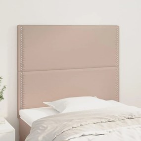 3116275 vidaXL Горни табли 2 бр капучино 90x5x78/88 см изкуствена кожа