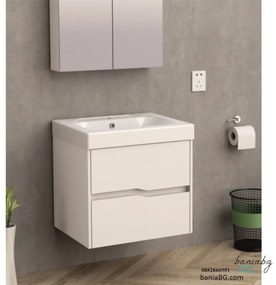 Долен конзолен PVC шкаф за баня ICP 6049 - 1 WHITE