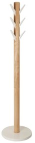 Бяла дървена закачалка от естествен каучук Flapper - Umbra