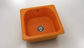 Mивка Classic 208, Polymer marble, 16 Оранж,  с включен сифон
