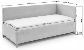 Бежово ъглово детско легло с място за съхранение 90x200 cm Cool – Meise Möbel