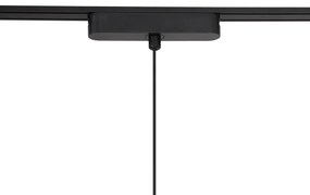 Модерна релсова система за осветление с 6 черни висящи лампи 1-фазов - Magnetic Lance