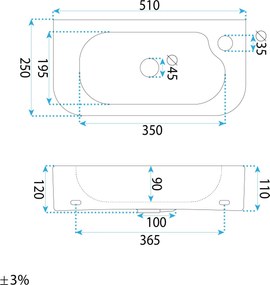 Мивка върху плот / стенна REA Odetta